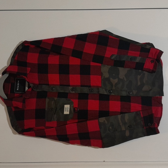 Plaid n Camo Shirt - Picture 2 of 2